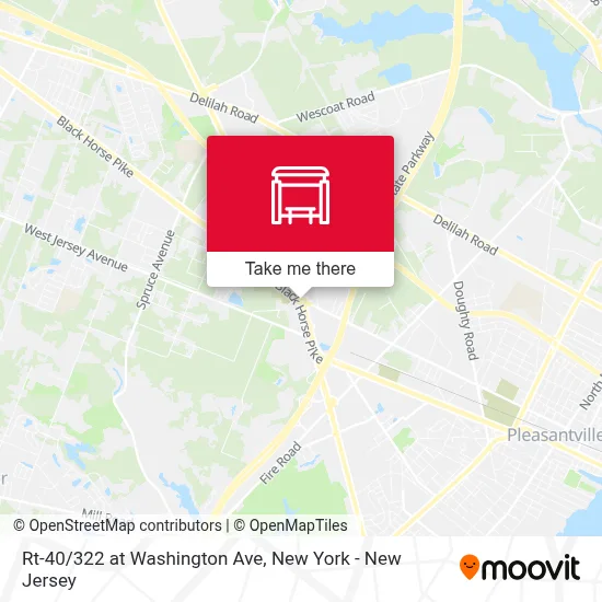 Rt-40/322 at Washington Ave map
