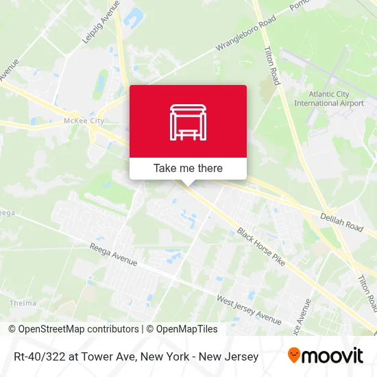 Rt-40/322 at Tower Ave map