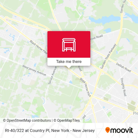 Rt-40/322 at Country Pl map