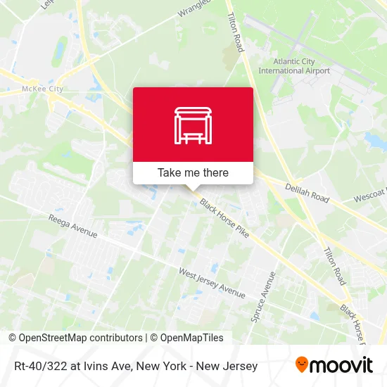 Rt-40/322 at Ivins Ave map