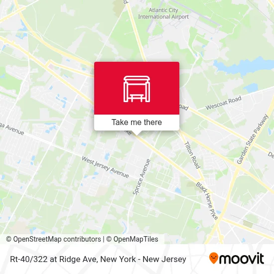 Rt-40/322 at Ridge Ave map