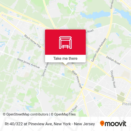 Rt-40/322 at Pineview Ave map