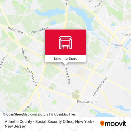Atlantic County - Social Security Office map