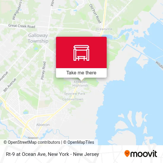 Rt-9 at Ocean Ave map