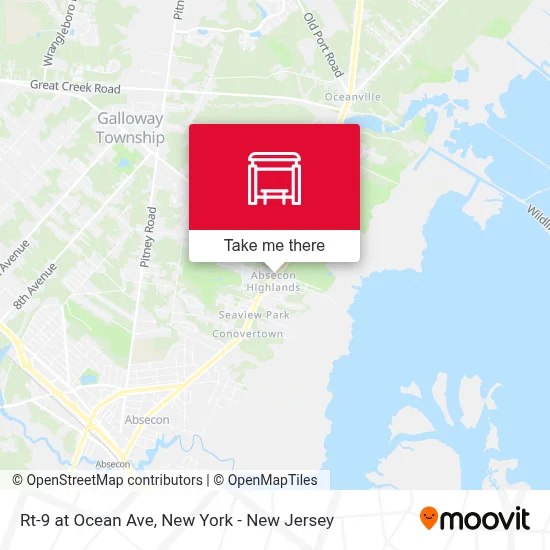 Rt-9 at Ocean Ave map