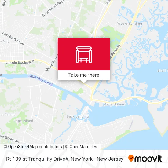 Rt-109 at Tranquility Drive# map