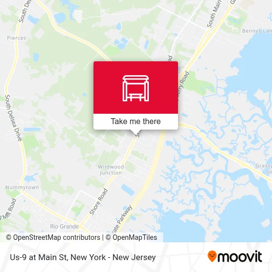 Us-9 at Main St map