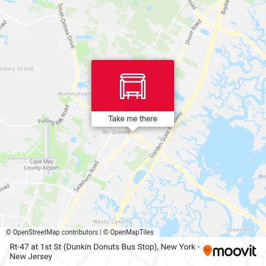 Rt-47 at 1st St (Dunkin Donuts Bus Stop) map