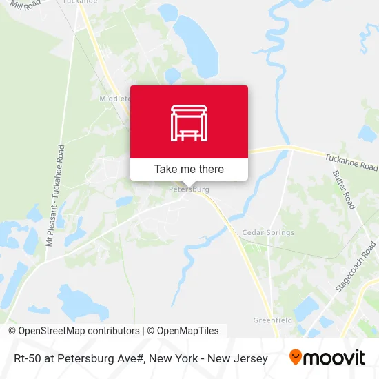 Rt-50 at Petersburg Ave# map
