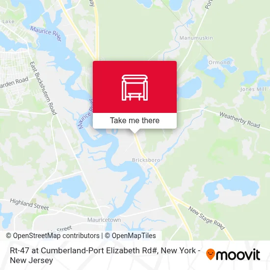 Rt-47 at Cumberland-Port Elizabeth Rd# map