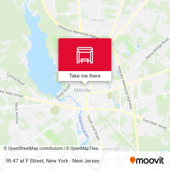 Rt-47 at F Street map