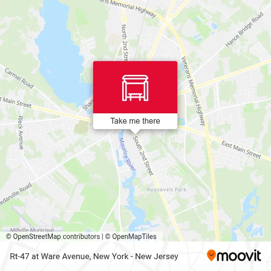 Rt-47 at Ware Avenue map