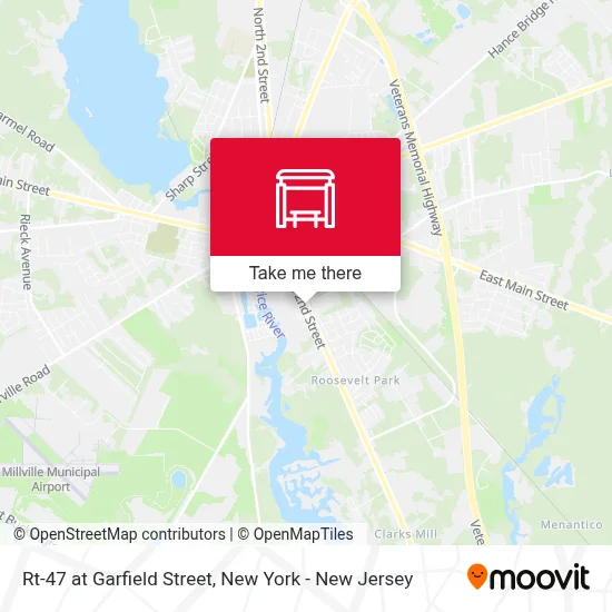 Rt-47 at Garfield Street map