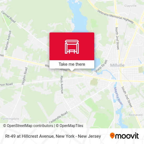Rt-49 at Hillcrest Avenue map