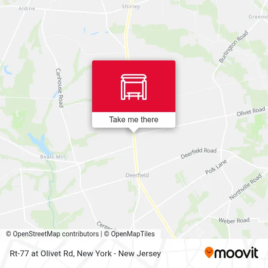 Rt-77 at Olivet Rd map