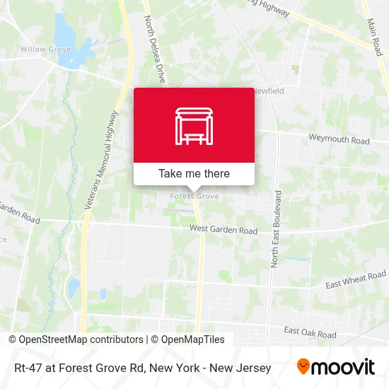 Rt-47 at Forest Grove Rd map