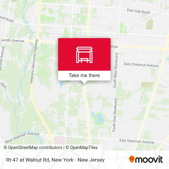 Rt-47 at Walnut Rd map