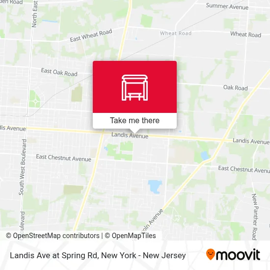 Landis Ave at Spring Rd map