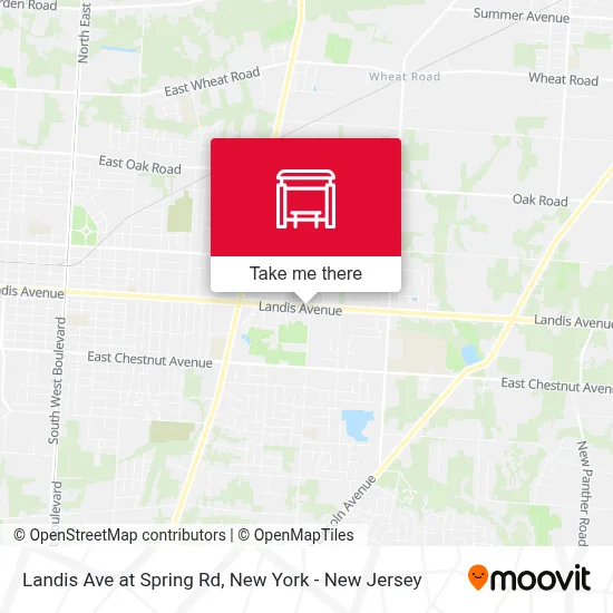 Landis Ave at Spring Rd map