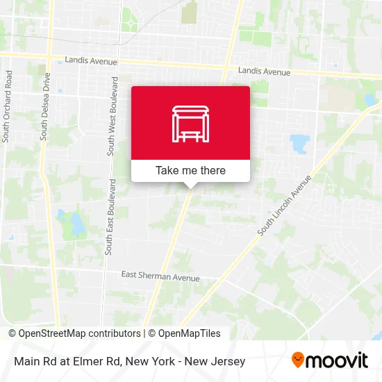 Main Rd at Elmer Rd map