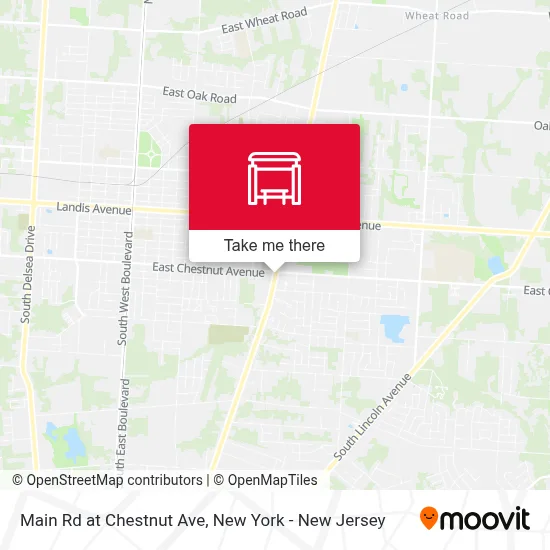 Main Rd at Chestnut Ave map