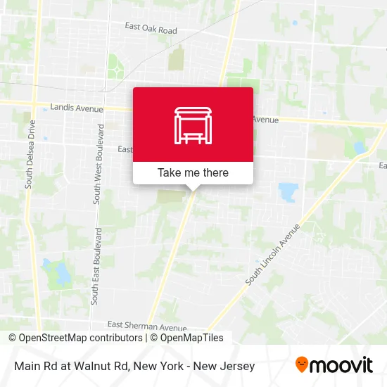 Main Rd at Walnut Rd map