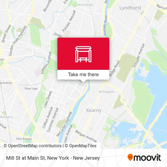 Mill St at Main St map