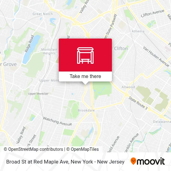 Broad St at Red Maple Ave map