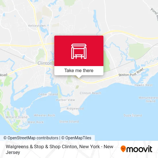Walgreens & Stop & Shop Clinton map