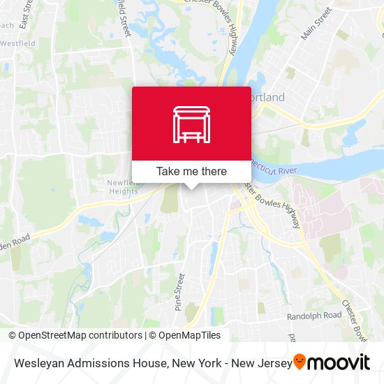 Wesleyan Admissions House map