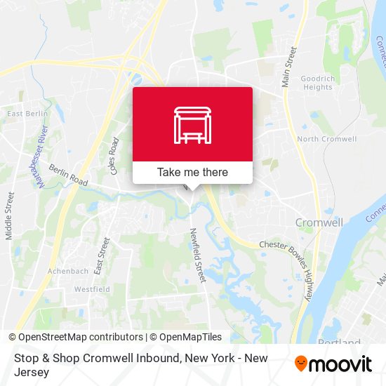 Stop & Shop Cromwell Inbound map