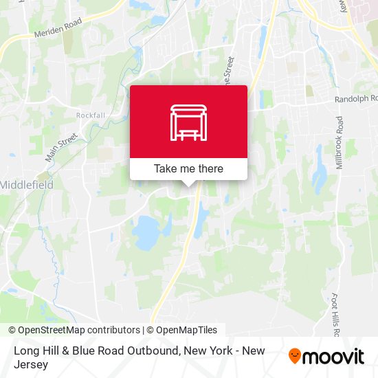 Long Hill & Blue Road Outbound map