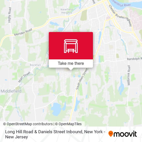 Long Hill Road & Daniels Street Inbound map