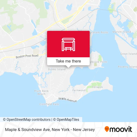Maple & Soundview Ave map