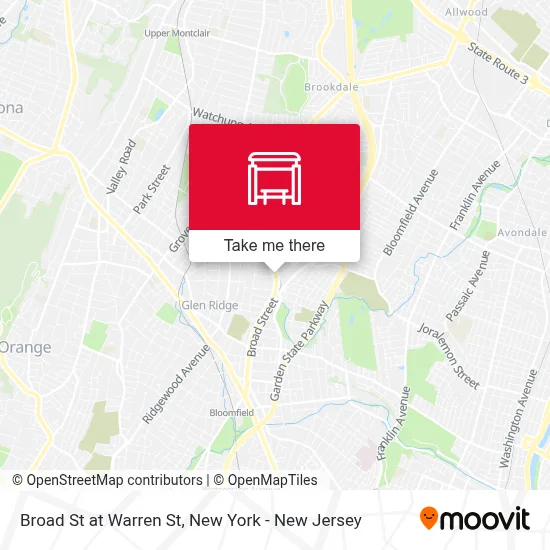 Broad St at Warren St map