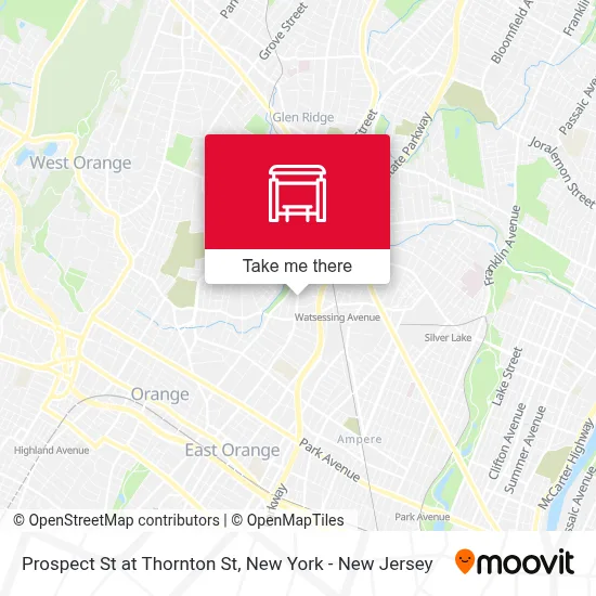 Prospect St at Thornton St map