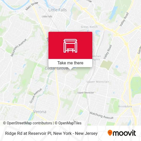 Ridge Rd at Reservoir Pl map