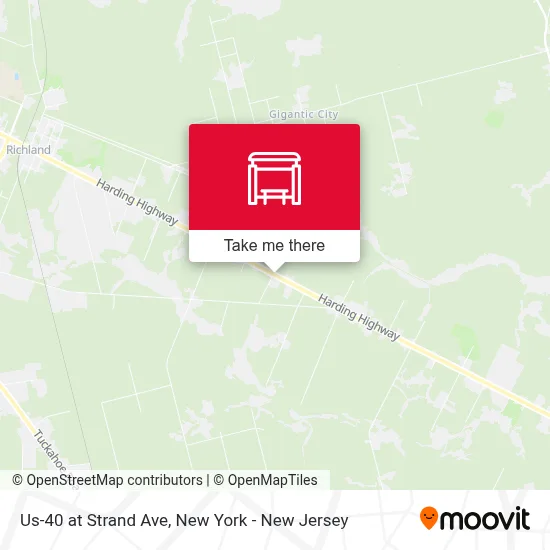 Us-40 at Strand Ave map