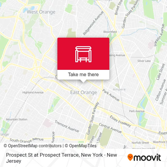 Prospect St at Prospect Terrace map