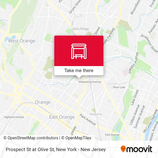 Prospect St at Olive St map