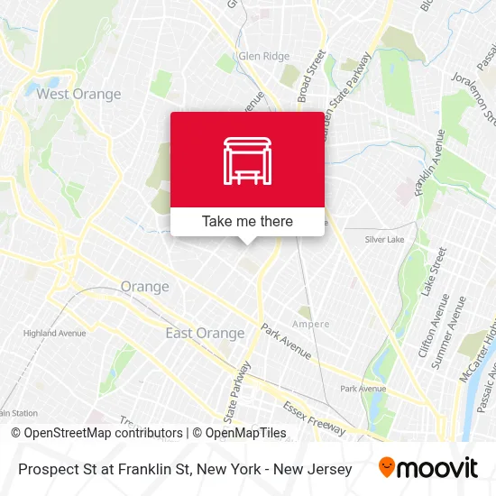 Prospect St at Franklin St map
