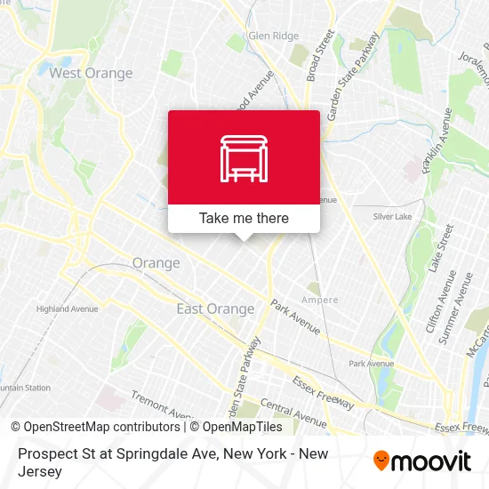 Prospect St at Springdale Ave map