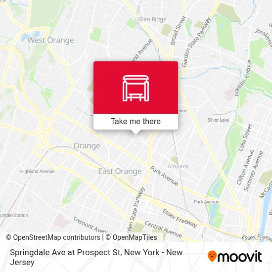 Springdale Ave at Prospect St map