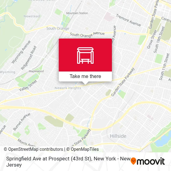 Springfield Ave at Prospect (43rd St) map