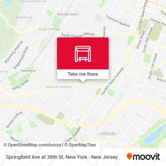 Springfield Ave at 38th St map