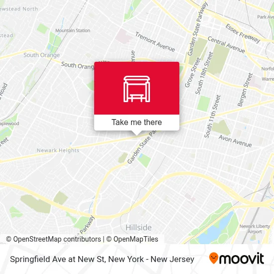 Springfield Ave at New St map