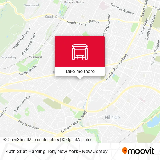 40th St at Harding Terr map