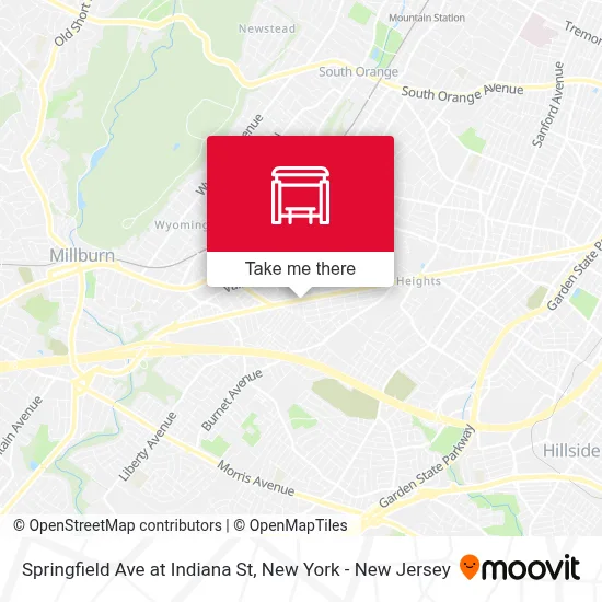 Springfield Ave at Indiana St map