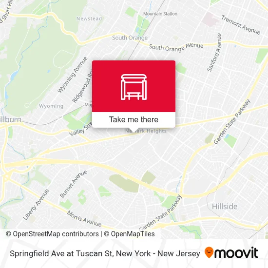 Springfield Ave at Tuscan St map