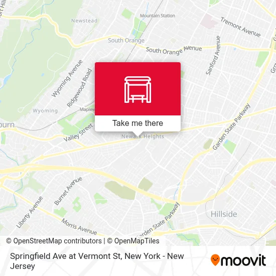 Springfield Ave at Vermont St map